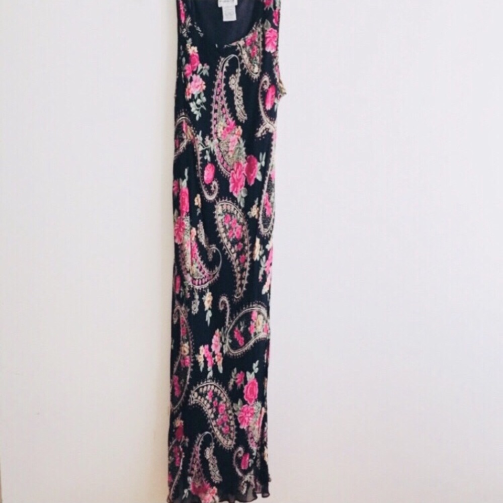 Bridgewater Studio Black Floral Maxi Dress